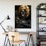 Elegant Black and Gold Art Poster - Gloss Finish | Modern Home Decor