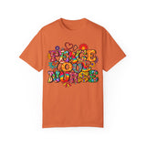 Peace Love Music Unisex Garment-Dyed T-shirt