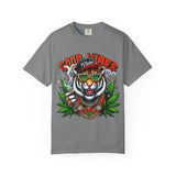 Good Vibes Tiger Graphic T-Shirt - Unisex Garment-Dyed Tee for Relaxed Summer Style