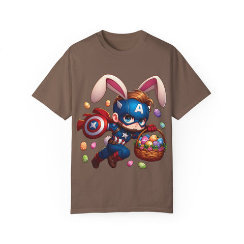 Easter Bunny Captain T-Shirt - Fun Unisex Garment-Dyed Tee