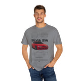 Retro Car Art Unisex Garment-Dyed T-shirt - SILVIA 514 Graphic Tee