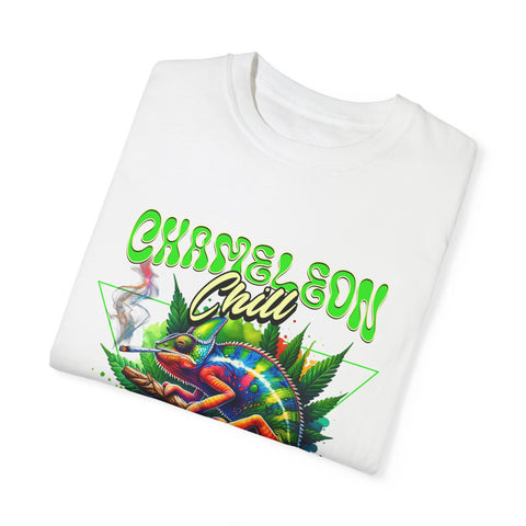 Chameleon Chill Unisex Garment-Dyed T-Shirt - Vibrant Graphic Tee for Nature Lovers