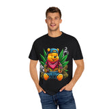 Hipster Bear T-Shirt - Unisex Garment-Dyed Tee with Cannabis Design
