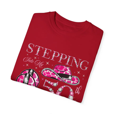 50th Birthday Cowgirl T-Shirt | Unisex Garment-Dyed Tee
