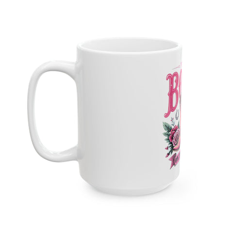 Boho Floral Ceramic Mug - Perfect Gift for Coffee Lovers and Bohemian Decor