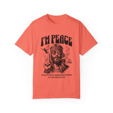 Unisex Garment-Dyed Peace T-Shirt - Vintage Style for Calm Living