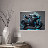 High-Gloss Motorcycle Art Print - Futuristic Wall Decor for Auto Enthusiasts