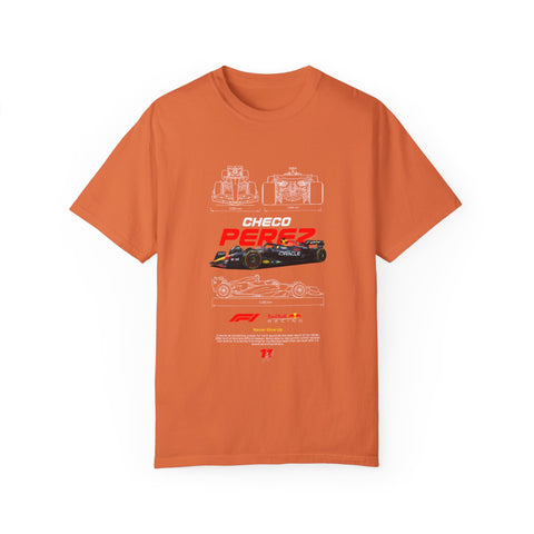 Checo Pérez Unisex Garment-Dyed T-Shirt - Formula 1 Racing Tee