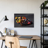 Vibrant Motorcycle Art Print - Gloss Poster for Racing Fans
