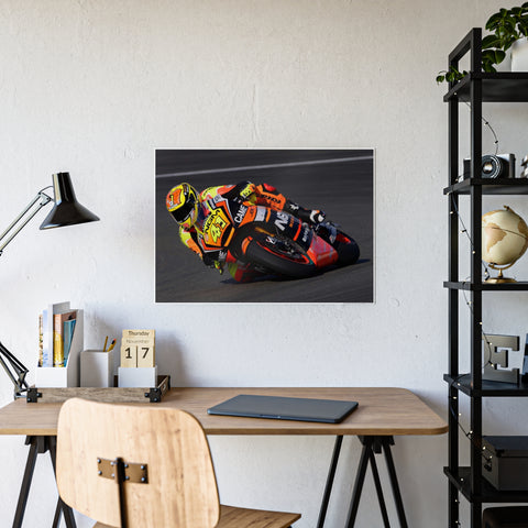 Vibrant Motorcycle Art Print - Gloss Poster for Racing Fans