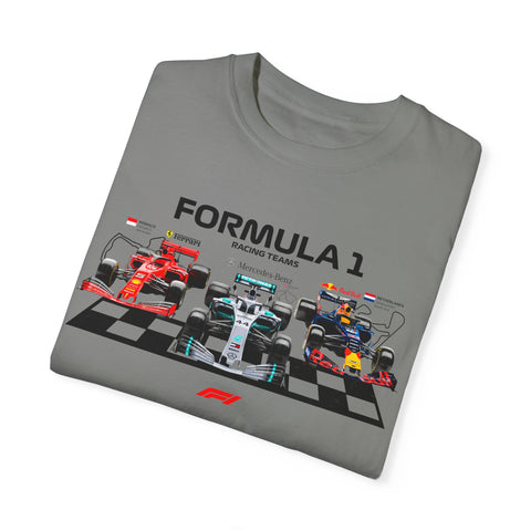 Formula 1 Racing Unisex Garment-Dyed T-shirt - Perfect for Fans and Race Day