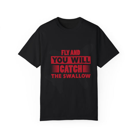 Catch the Swallow T-Shirt - Unisex Garment-Dyed Tee for Adventurers