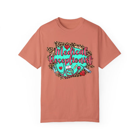 Medical Receptionist Unisex Garment-Dyed T-Shirt – Fun and Stylish Apparel for Healthcare Professionals