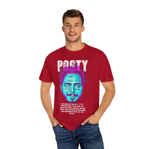 Posty Unisex Garment-Dyed T-shirt | Vibrant Vintage Style Tee for Music Lovers