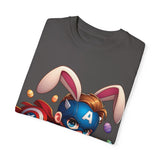 Easter Bunny Captain T-Shirt - Fun Unisex Garment-Dyed Tee