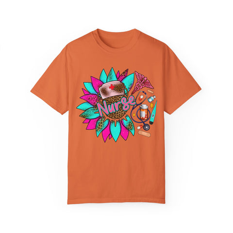 Colorful Nurse Appreciation T-Shirt - Garment-Dyed Unisex Tee