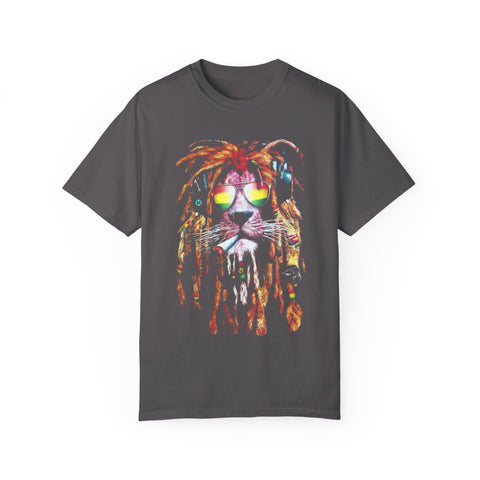 Cool Lion Sunglasses Unisex Garment-Dyed T-shirt
