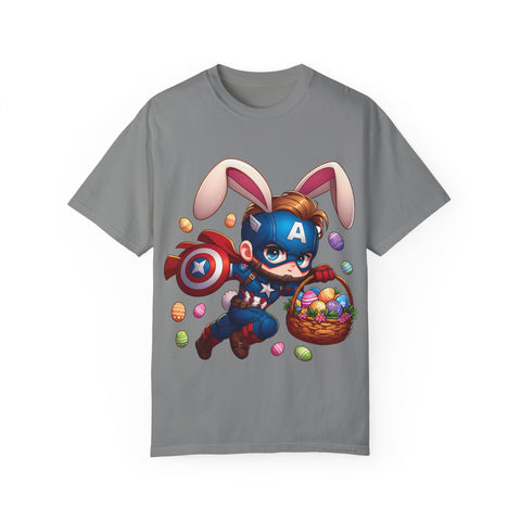 Easter Bunny Captain T-Shirt - Fun Unisex Garment-Dyed Tee