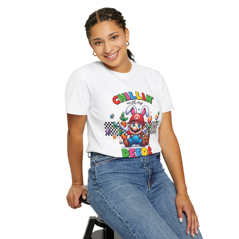 Chillin' with My Peeps Unisex T-Shirt - Fun & Colorful Graphic Tee for Easter Celebrations