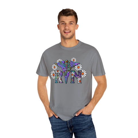 Boho Floral Graphic T-Shirt for Hippie Vibes – Rainbow RN Design