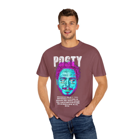 Posty Unisex Garment-Dyed T-shirt | Vibrant Vintage Style Tee for Music Lovers