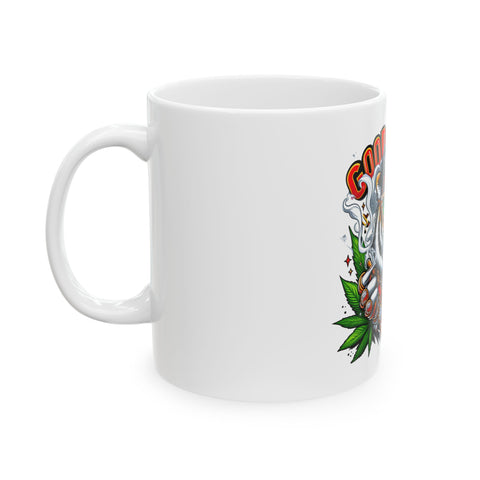 Good Vibes Tiger Ceramic Mug - 11oz & 15oz, Perfect for Coffee Lovers