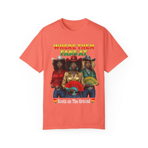 Where Them Fangs At Unisex Garment-Dyed T-shirt - Bold Graphic Tee for Women