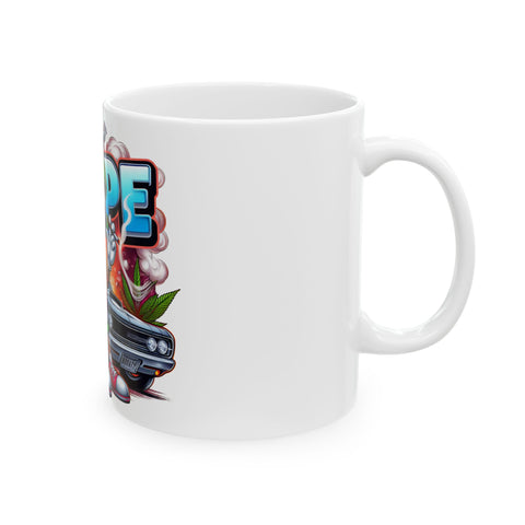 Dope Vibe Ceramic Mug - 11oz & 15oz Coffee Cup for Car Lovers