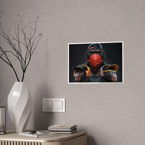 Cool Gorilla Art Print - Glossy Poster for Trendy Home Décor