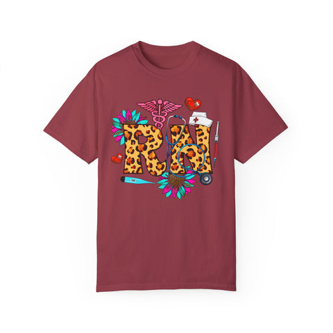 Trendy RN Graphic T-Shirt for Nurses - Garment-Dyed Unisex Tee