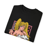Anime-Inspired Unisex Garment-Dyed T-Shirt - Playful Manga Design