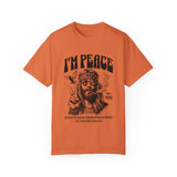 Unisex Garment-Dyed Peace T-Shirt - Vintage Style for Calm Living