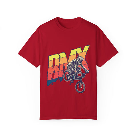 BMX Rider Unisex Garment-Dyed T-Shirt | Retro Cycling Style