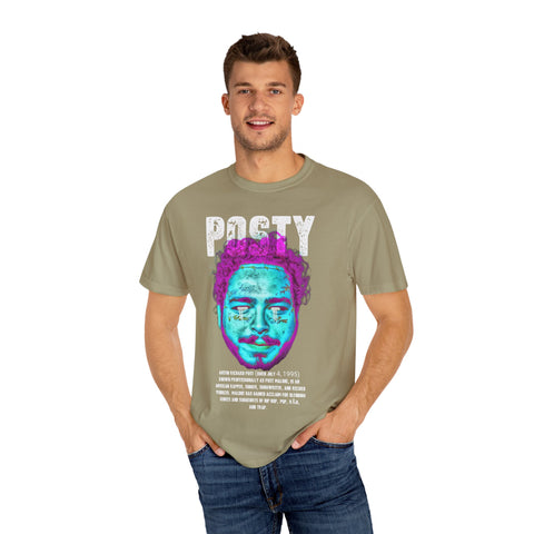 Posty Unisex Garment-Dyed T-shirt | Vibrant Vintage Style Tee for Music Lovers