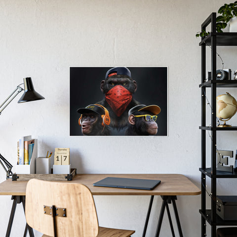 Cool Gorilla Art Print - Glossy Poster for Trendy Home Décor