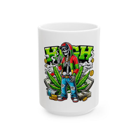 Cool Skeleton Weed Mug - Perfect for Cannabis Enthusiasts