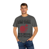 Adventure Awaits Unisex Garment-Dyed T-Shirt | Travel Quote Tee
