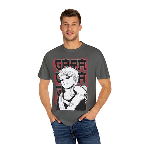 Anime-Inspired Garment-Dyed T-Shirt for Fans
