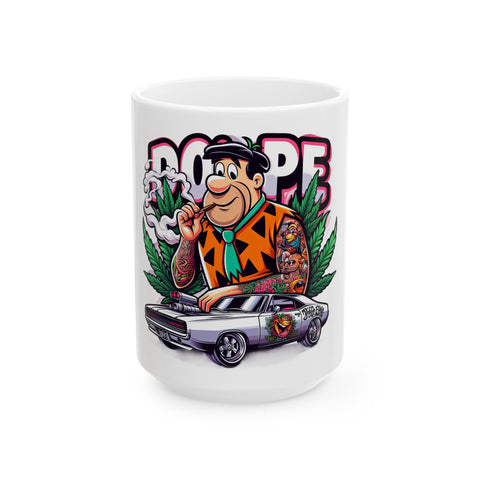 Dope Vibes Ceramic Mug – Fun Cartoon Design for Car and Tattoo Lovers, Perfect Gift!
