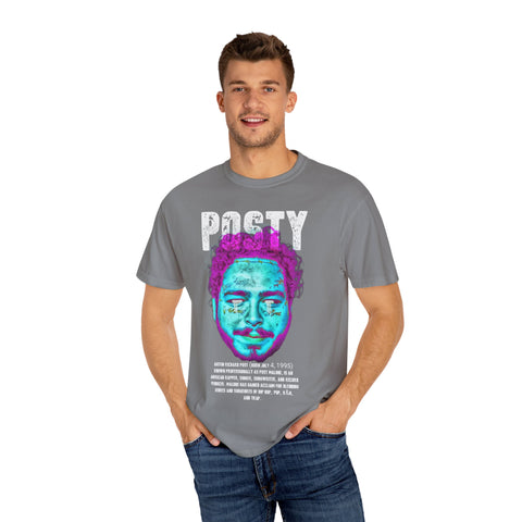 Posty Unisex Garment-Dyed T-shirt | Vibrant Vintage Style Tee for Music Lovers
