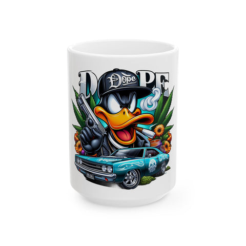 Dope Duck Ceramic Mug - Cool Street Art Design | 11oz & 15oz