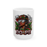 Dope Vibe Ceramic Mug - 11oz & 15oz, Stylish Cannabis Culture Design
