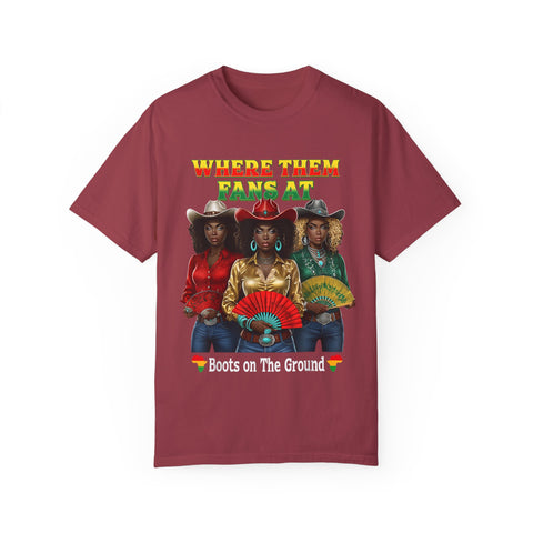 Where Them Fangs At Unisex Garment-Dyed T-shirt - Bold Graphic Tee for Women