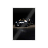 Glossy Car Wall Art Poster - Elegant Black Sports Car Decor