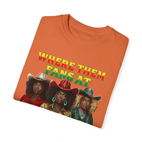 Where Them Fangs At Unisex Garment-Dyed T-shirt - Bold Graphic Tee for Women