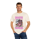 Unisex Garment-Dyed T-shirt - "Boots on the Ground" Country Vibe Tee
