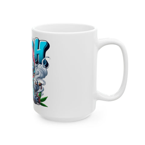High Vibe Ceramic Mug - Fun Stitch Character Design (11oz, 15oz)