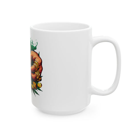 Cannabis Lifestyle Ceramic Mug - Unique 11oz/15oz Weed Money Design