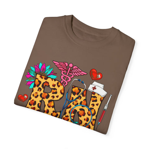 Trendy RN Graphic T-Shirt for Nurses - Garment-Dyed Unisex Tee