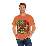 Vibrant Cannabis Lover's T-Shirt - Unisex, Garment-Dyed with Artistic Design